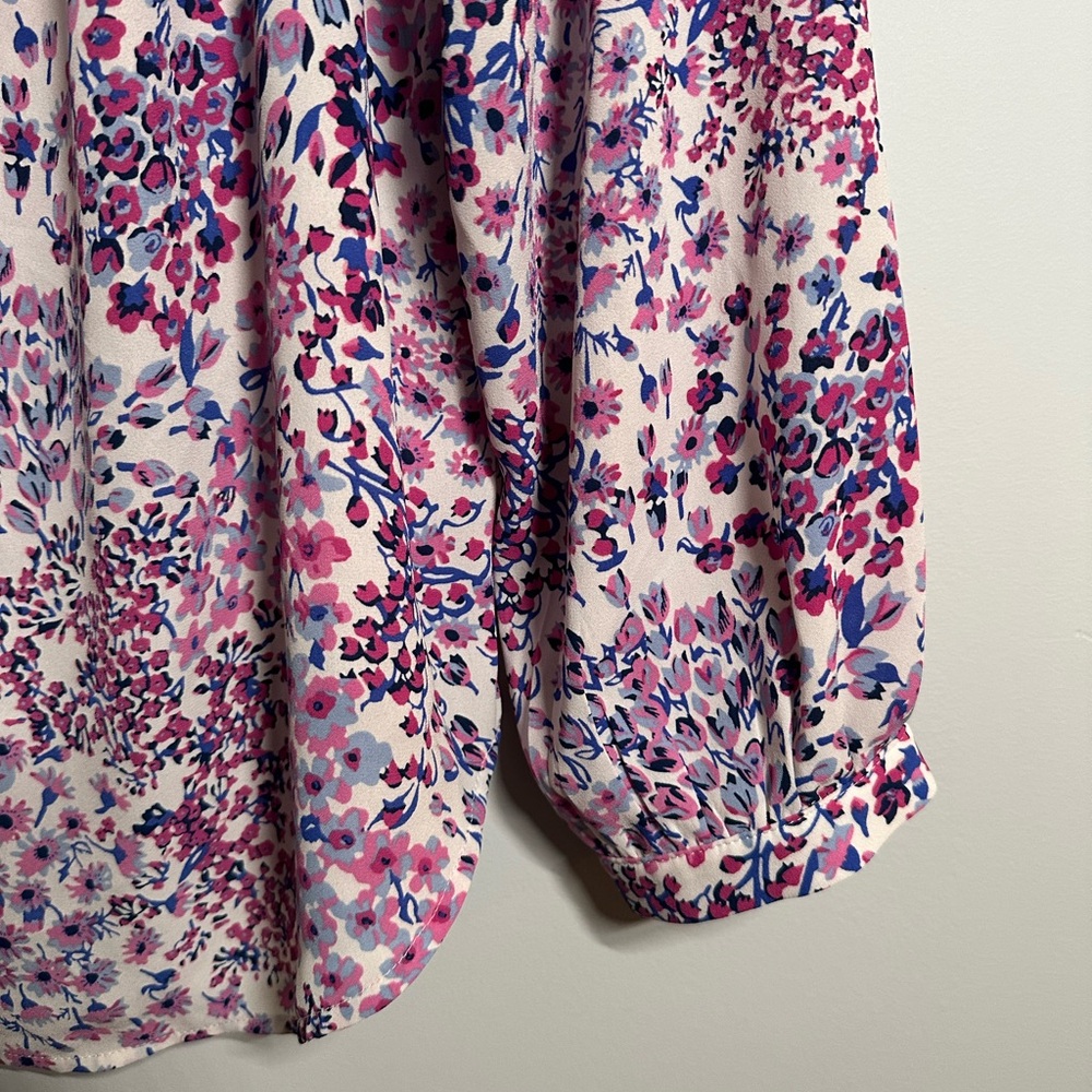Talbots Pink and Purple Floral Blouse - Picture 5 of 9